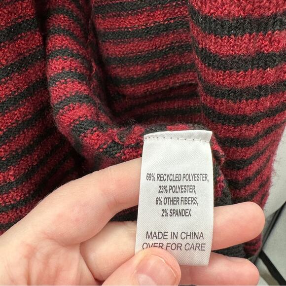 Stitch Fix Fortune +‎ Ivy Layla Seamless Striped Open Sweater Cardigan Sz M NEW - Picture 7 of 9